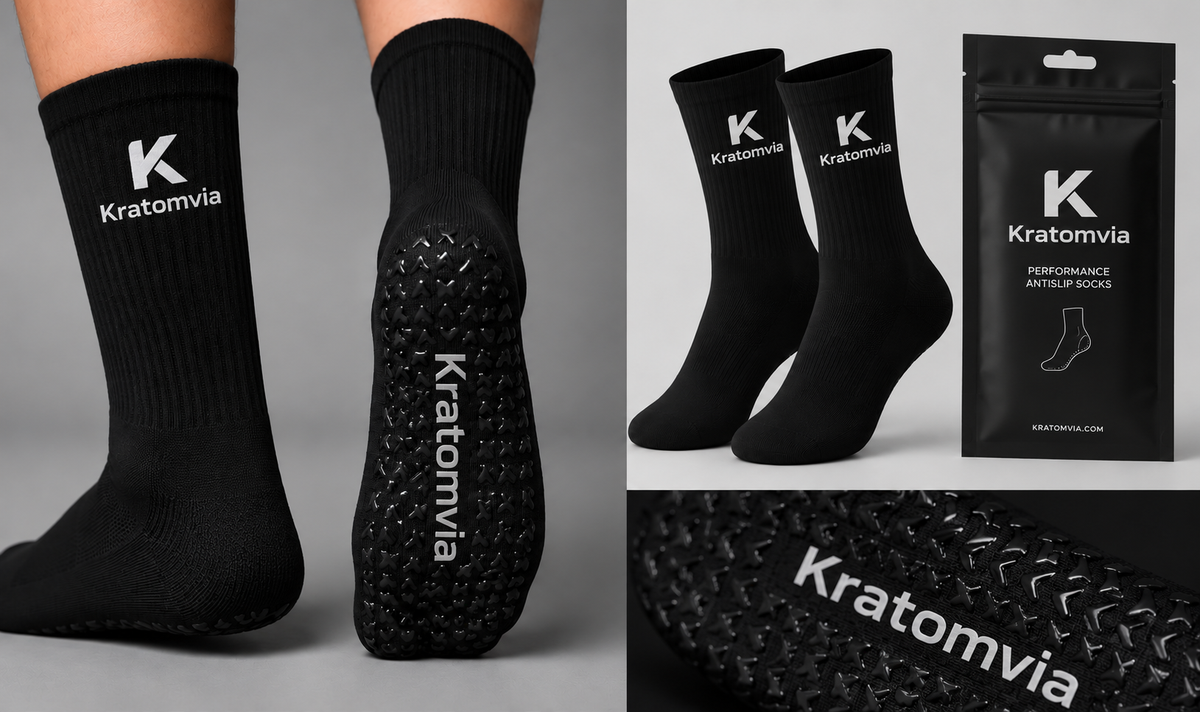 Athlete wearing Kratomvia performance socks
